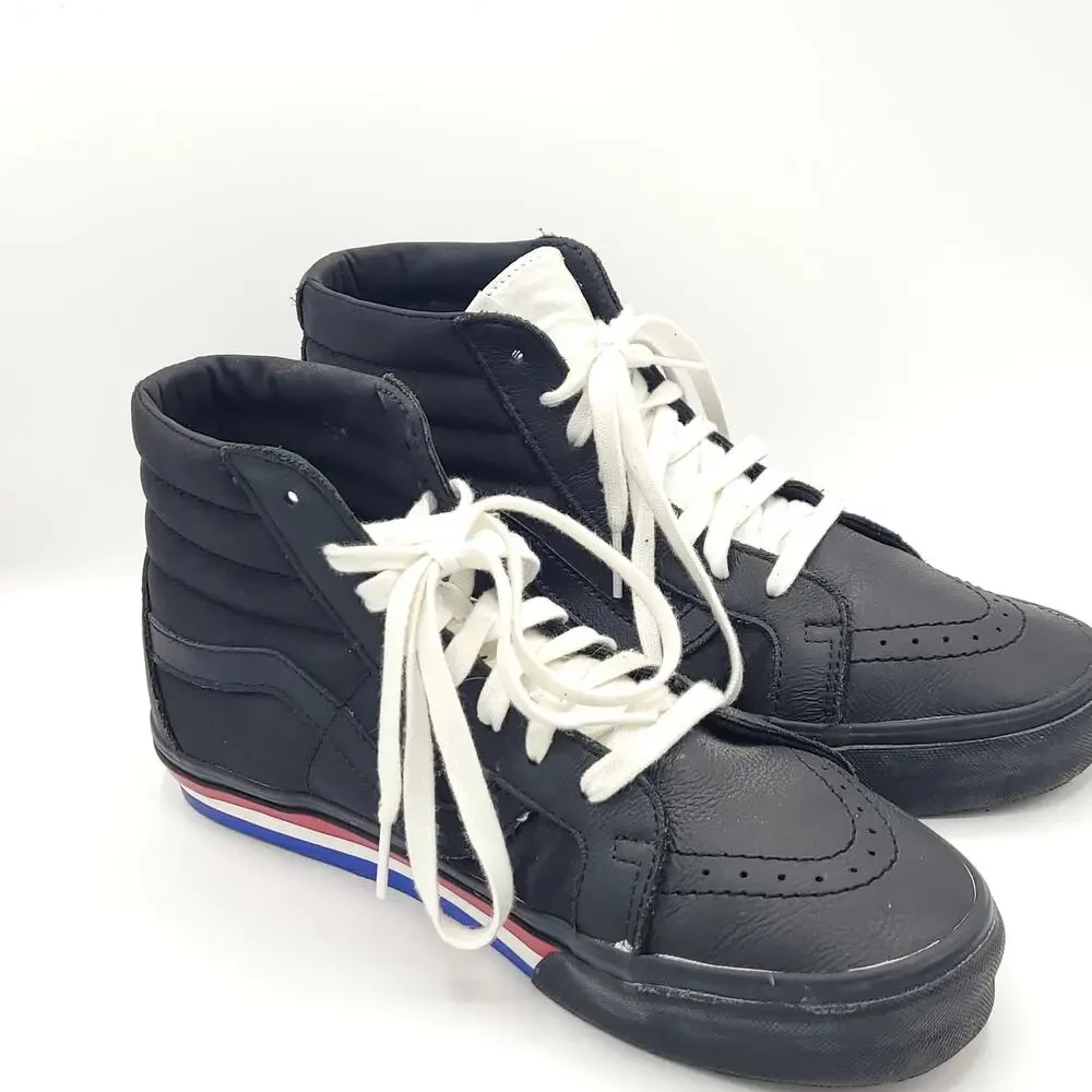 Vans Sk8 Hi Reissue Tko black red blue men's size 8.5